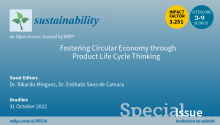 «Fostering Circular Economy through Product Life Cycle Thinking» (journal Sustainability IF: 3.251, ISSN 2071-1050)